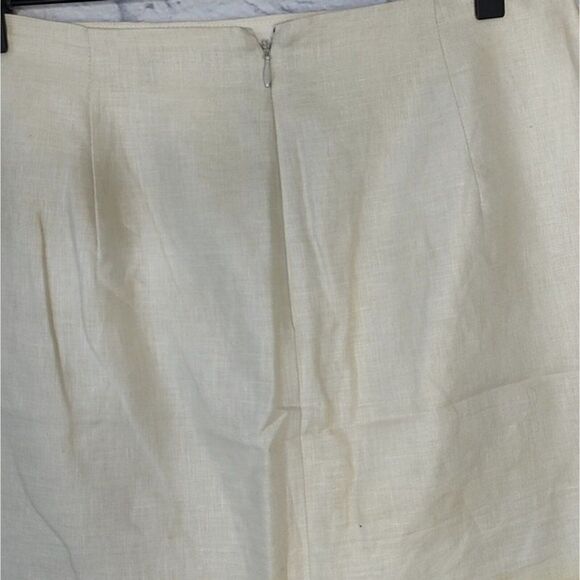 J. Crew women's ombre Yellow Beige linen colorful office pencil skirt Size 2 - Picture 7 of 7